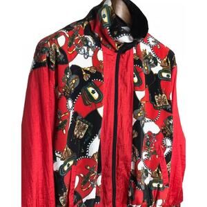 Vintage Winterset Womens Medium Full Zip Windbreaker Nautical Jacket 80s 90s